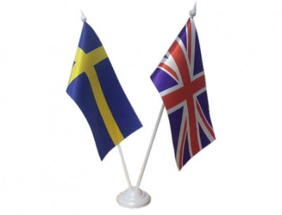 Флажки Швееция-Великобритания